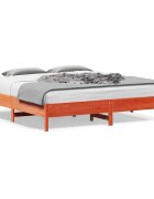 vidaXL Рамка за легло без матрак восъчнокафяв 180x200 см бор масив