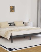 vidaXL Рамка за легло бор масив 200x200 см сива