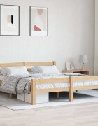 vidaXL Рамка за легло борово дърво масив 160x200 cм