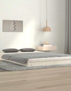 vidaXL Рамка за легло бяла 120х200 см бор масив