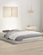 vidaXL Рамка за легло бяла 120x190 см Small Double масивно дърво бор