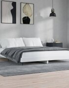 vidaXL Рамка за легло бяла 150x200 см инженерно дърво