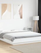 vidaXL Рамка за легло бяла 180x200 см масивно дърво