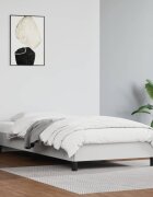 vidaXL Рамка за легло бяла 80x200 см изкуствена кожа
