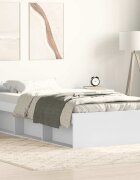 vidaXL Рамка за легло бяла 90x200 см