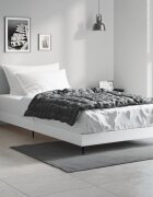 vidaXL Рамка за легло бяла 90x200 см масивно дърво