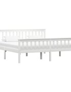 vidaXL Рамка за легло бяла борова дървесина масив 180x200 cм