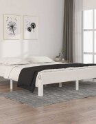 vidaXL Рамка за легло бяла дърво масив 180x200 cм Super King