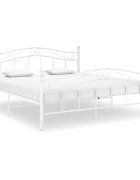 vidaXL Рамка за легло бяла метал 180x200 cм