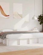 vidaXL Рамка за легло Бяло 180 x 200 cm Солидно борово дърво