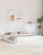 vidaXL Рамка за легло Бяло 200 x 200 cm Дърво
