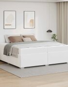 vidaXL Рамка за легло Бяло 200 x 200 cm ПВЦ