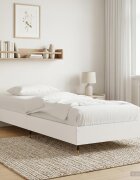vidaXL Рамка за легло Бяло 80 x 200 cm Инженерна дървесина