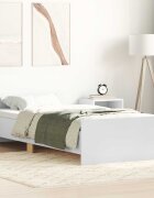 vidaXL Рамка за легло Бяло 80 x 200 cm Инженерна дървесина