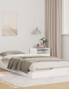 vidaXL Рамка за легло Бяло 80 x 210 cm Солидно борово дърво