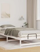 vidaXL Рамка за легло Бяло 80 x 220 cm Солидно борово дърво