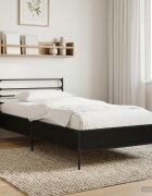vidaXL Рамка за легло Черен дъб 80 x 200 cm Инженерна дървесина