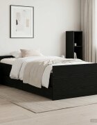 vidaXL Рамка за легло Черен дъб 90 x 200 cm Инженерна дървесина