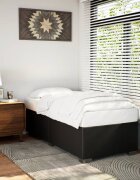 vidaXL Рамка за легло черна 90x200 см изкуствена кожа