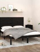 vidaXL Рамка за легло черна дърво масив 150x200 cм King Size