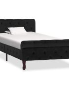 vidaXL Рамка за легло черна кадифе 90x200 см