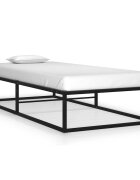 vidaXL Рамка за легло черна метал 100x200 cм