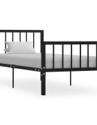 vidaXL Рамка за легло черна метал 100x200 cм
