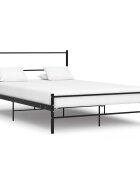 vidaXL Рамка за легло черна метал 120x200 cм
