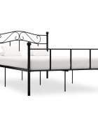 vidaXL Рамка за легло черна метал 120x200 cм