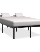 vidaXL Рамка за легло черна метал 120x200 cм