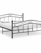 vidaXL Рамка за легло черна метал 140x200 cм