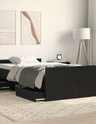vidaXL Рамка за легло Черния дъб 203 x 103 x 50 см Инженерна дървесина
