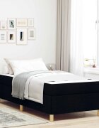 vidaXL Рамка за легло Черно 90 x 190 cm текстил