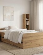 vidaXL Рамка за легло Дъб артизан 100 x 200 cm Инженерна дървесина