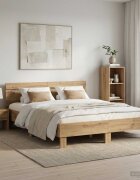 vidaXL Рамка за легло Дъб артизан 120 x 190 cm Инженерна дървесина