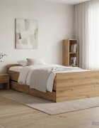 vidaXL Рамка за легло Дъб артизан 90 x 200 cm Инженерна дървесина