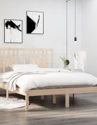 vidaXL Рамка за легло дърво масив 135x190 cм Double