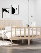 vidaXL Рамка за легло дърво масив 135x190 cм Double