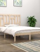vidaXL Рамка за легло дърво масив 135x190 cм Double