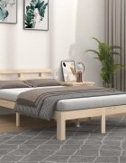 vidaXL Рамка за легло дърво масив 135x190 cм Double