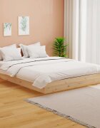vidaXL Рамка за легло дърво масив 150x200 cм King Size