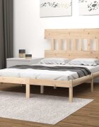 vidaXL Рамка за легло дърво масив 150x200 cм King Size
