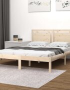 vidaXL Рамка за легло дърво масив 150x200 cм King Size