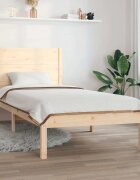 vidaXL Рамка за легло дърво масив 90x190 см Single