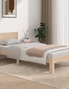 vidaXL Рамка за легло дърво масив 90x190 см Single
