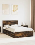 vidaXL Рамка за легло Димян дъб 120 x 200 cm Инженерна дървесина