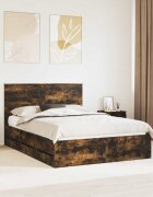 vidaXL Рамка за легло Димян дъб 150 x 200 cm Инженерна дървесина