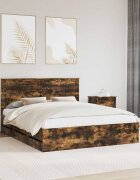 vidaXL Рамка за легло Димян дъб 160 x 200 cm Инженерна дървесина