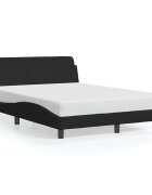 vidaXL Рамка за легло Dover черна 135x190 см кадифе