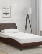 vidaXL Рамка за легло Dover кафява 100x200 см изкуствена кожа